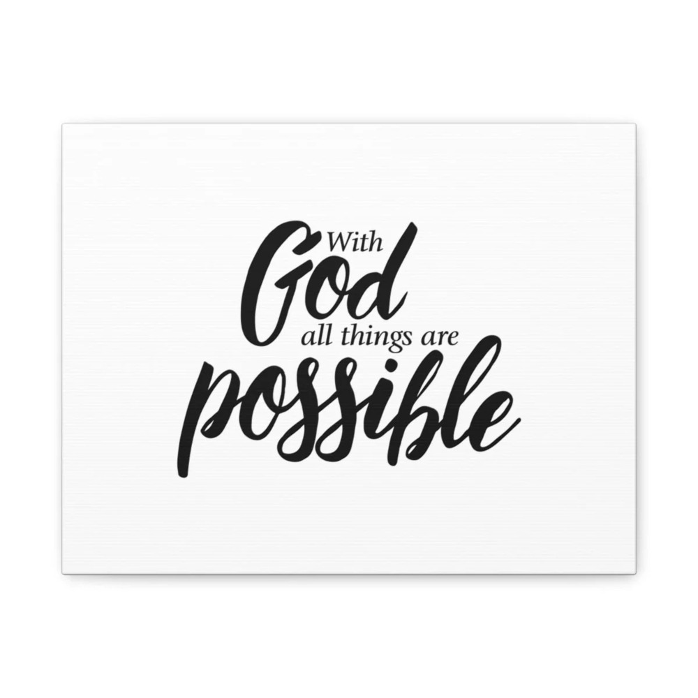 Scripture Walls All Things Are Possible Matthew 19:26 White Christian Wall Art